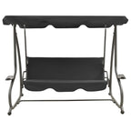 SKM Outdoor Swing Bench with Canopy Anthracite