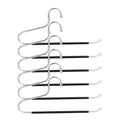 Luxshiny Pants Hangers for Closet 6 Ended Wardrobe Storage Rack Pants Organizer for Jeans Trousers Scarves Space Saving Closet 