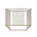 Acme Oaklie Sofa Table in Champagne and Clear Glass