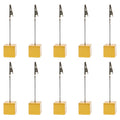 10Pcs Table Number Holder Name Place Card Holder Memo Clip Holder Stand Note Holder Pictures Card Paper Menu Clip (Gold)