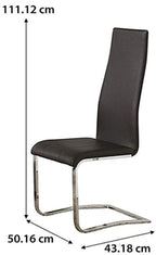 COASTER Wexford Upholstered Dining Chairs Black and Chrome (Set of 4)