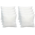 Obruosci Luxury Throw Pillow Inserts, Pack of 8, 18 x 18 inches Hypoallergenic Ultra Soft White Polyester Microfiber Durable Cou