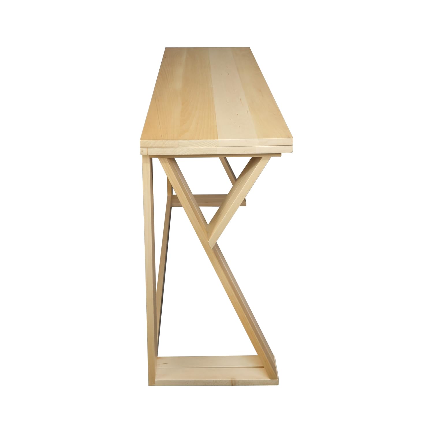 American Trails Solid Wood Folding Convertible Dining Console Table, Natural