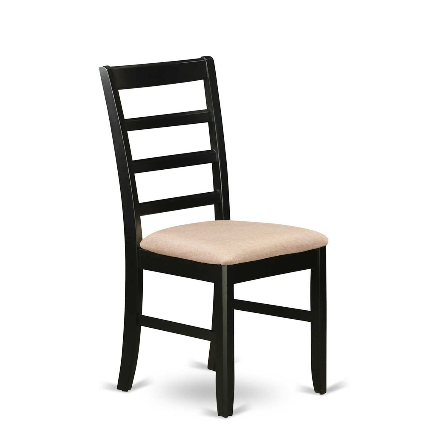 East West Furniture Ampf3-Bch-C 3 Piece Dining Table Set For Small Spaces Contains A Round Kitchen Table With Pedestal And 2 Linen Fabric Upholstered Chairs, 36X36 Inch, Black & Cherry