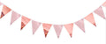 Amfin Rose Gold & White Zigzag Party Banners Bunting Paper Flags For Kids Room, Play School Decoration, Baby Shower, Birthday Pa