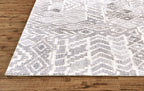 HomeRoots 512046 10 ft. Gray & White Wool Abstract Hand Tufted Handmade Round Area Rug