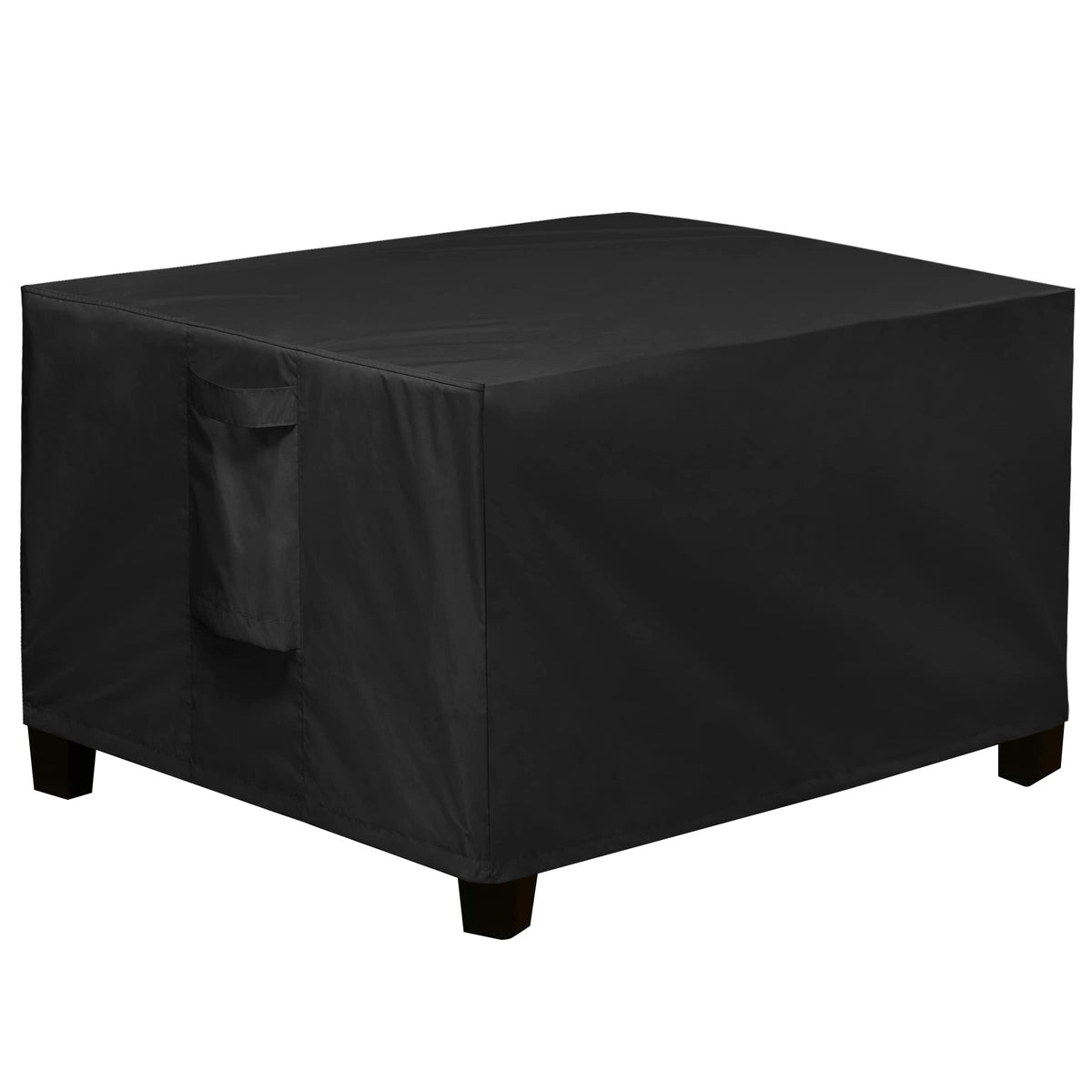 Easy-Going Rectangle Patio Ottoman Cover, Waterproof Outdoor Ottoman Cover, Fade Resistant Patio Side Table Cover, Durable Outdoor Furniture Covers With Sealed Seam (34'X24'X17', Black)