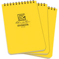 Rite In The Rain Weatherproof Top Spiral Notepad, Yellow Cover, Universal Pattern, 3 Pack (No. 146-3), 6 X 4 X 0.375