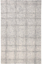 HomeRoots 512182 9 x 12 ft. Ivory & Gray Wool Plaid Hand Tufted Handmade Stain Resistant Rectangle Area Rug