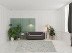 HomeRoots 512193 8 x 10 ft. Blue & Ivory Wool Paisley Hand Tufted Handmade Stain Resistant Rectangle Area Rug