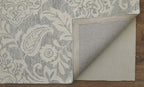 HomeRoots 512193 8 x 10 ft. Blue & Ivory Wool Paisley Hand Tufted Handmade Stain Resistant Rectangle Area Rug