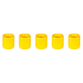Mega Candles 5 pcs Yellow 1/2 Inch Diameter Ceramic Chime Ritual Spell Candle Holders, Great for Casting Chimes, Meditation, Rit