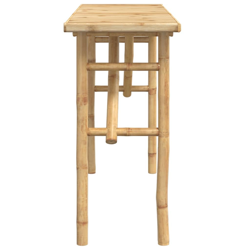 vidaXL Bamboo Console Table 45.3x15.4x29.5in - Hallway Table for Living Room, Bedroom, Office, Balcony and Porch - Natural Finish