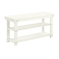 Convenience Concepts Oxford Utility Mudroom Bench with Shelves, Ivory