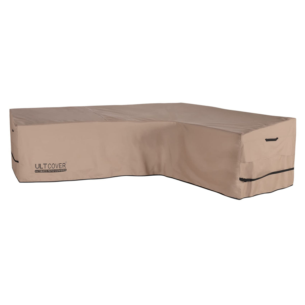 Ultcover Patio L-Shaped Right Facing Sofa Cover Waterproof For 6-Seater Outdoor Sectional Furniture Couch 110X85 Inch Wide