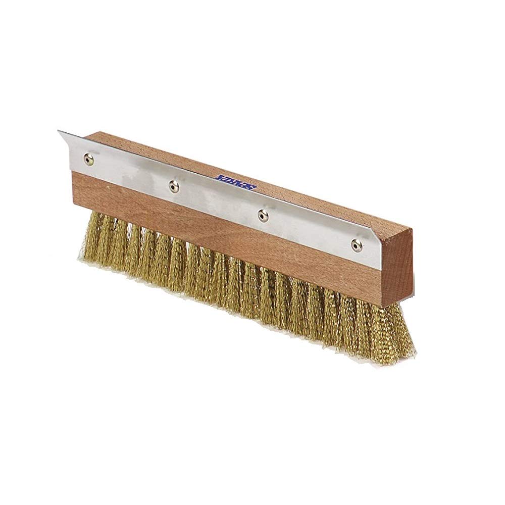 Carlisle Foodservice Products 4029300 Pizza Oven Brush With Scraper - Head Only, 10', Brass