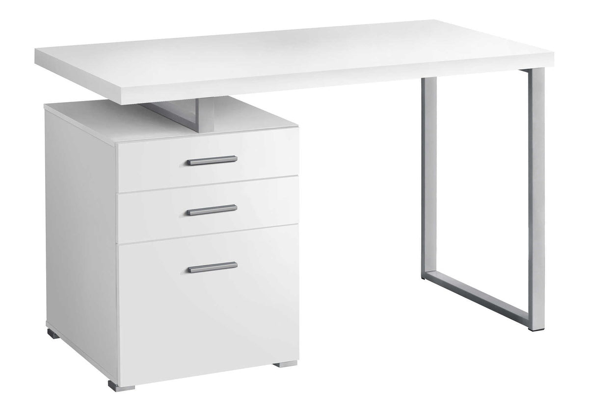 Monarch Specialties Hollow-Core Left or Right Facing Desk, 48-Inch Length, White