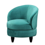 Steve Silver Furniture Sophia Accent Green Velvet Chair, Traditional Style, Living Room, 360-Degree Swivel, Upholstered, Single Sofa Chair, Lounge Chair, 28.75" L x 28.25" D x 32" H, Green, Black