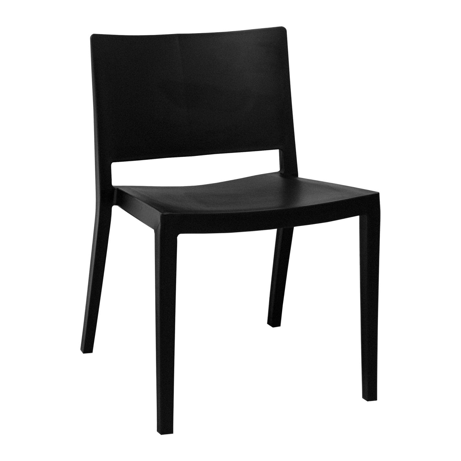Mod Made Elio Plastic Dining Chair, Black, Set Of 2