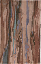 HomeRoots 512744 8 x 10 ft. Blue & Red Wool Abstract Hand Tufted Handmade Rectangle Area Rug