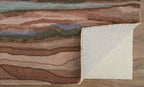 HomeRoots 512744 8 x 10 ft. Blue & Red Wool Abstract Hand Tufted Handmade Rectangle Area Rug