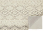 HomeRoots 512777 9 x 12 ft. Ivory Taupe & Gray Wool Geometric Hand Tufted Handmade Stain Resistant Rectangle Area Rug