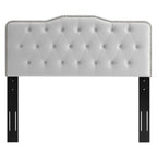 Modway MOD-6409-LGR Sophia Tufted Performance Velvet Twin Headboard, Light Gray