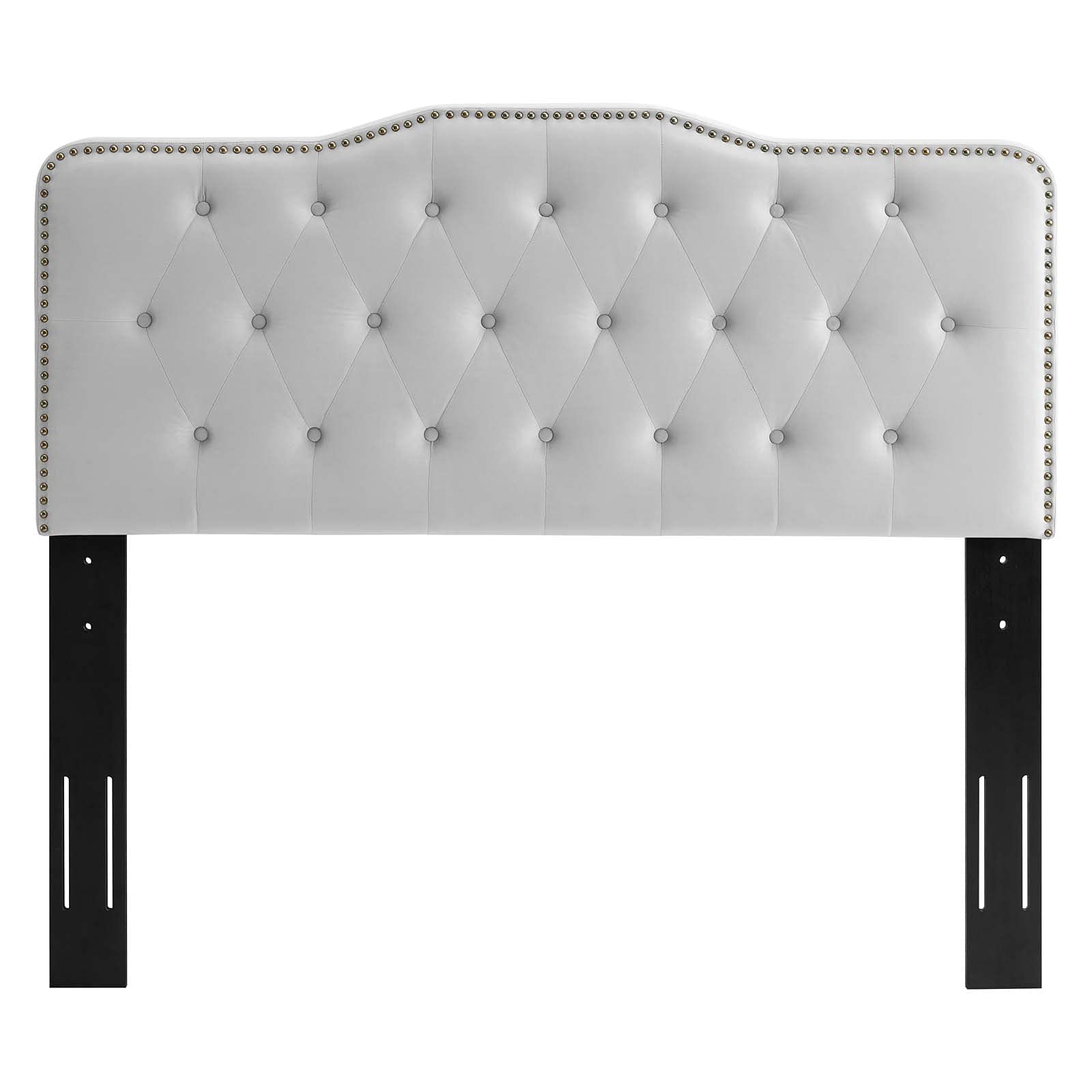 Modway MOD-6409-LGR Sophia Tufted Performance Velvet Twin Headboard, Light Gray