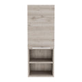DEPOT E-SHOP Savona Medicine Single Door Cabinet with Two Interior Shelves and Two External Shelves, 32" H, Light Gray, Bathroom