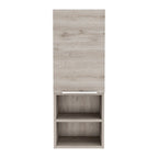 DEPOT E-SHOP Savona Medicine Single Door Cabinet with Two Interior Shelves and Two External Shelves, 32" H, Light Gray, Bathroom