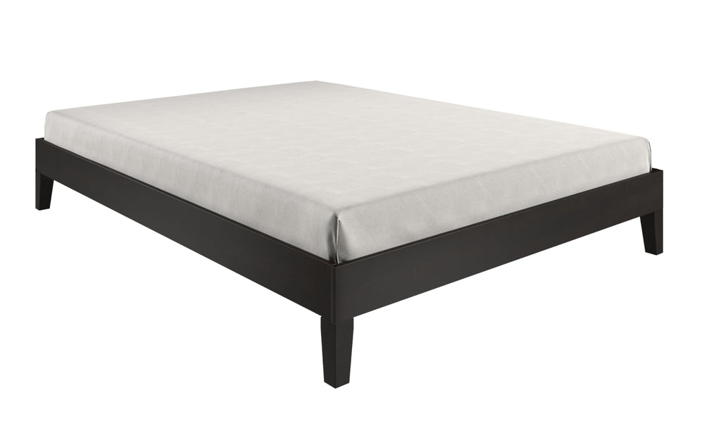 Steve Silver Furniture Nix Queen Platform Bed, 28-Slat Dual Zone Support, Contemporary, Farmhouse, Mid-Century, Modern, Traditional, Solid Pine Wood, 82.01" L x 62.48" W x 12.24" H, Black