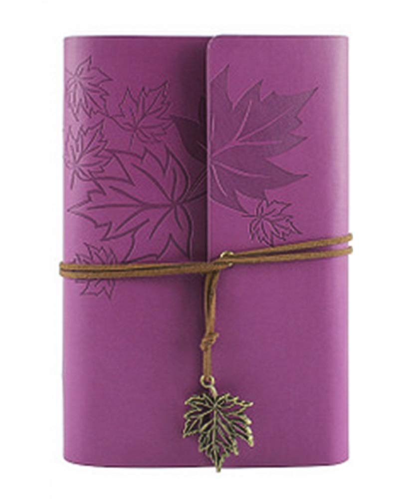 Koboome Leather Writing Journal Notebook, 5 Inches Classic Spiral Bound Notebook Refillable Diary Sketchbook Gifts With Unlined