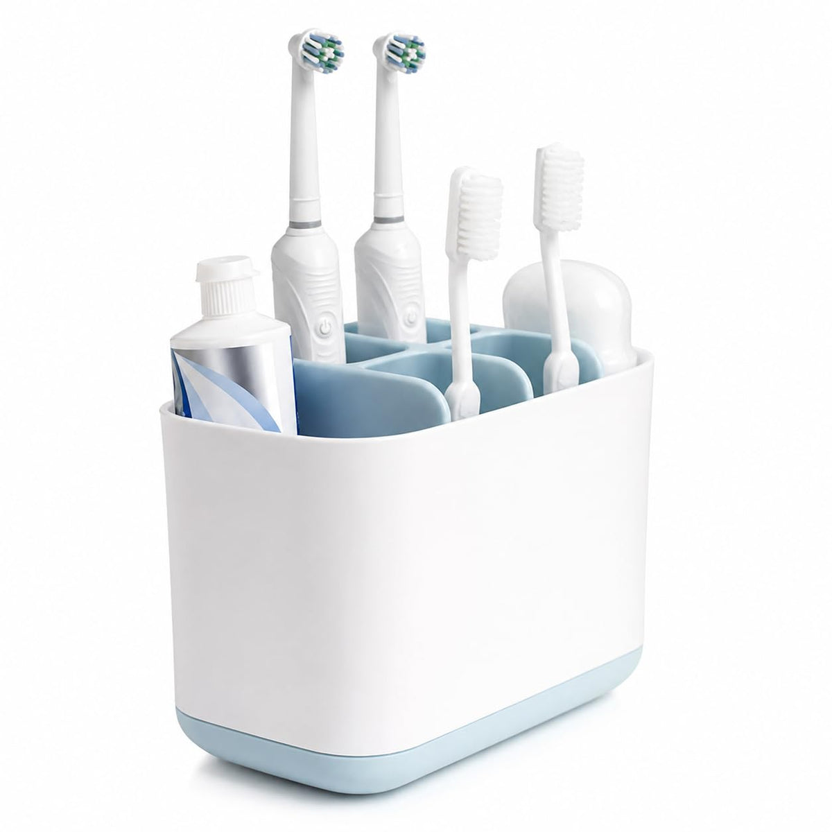 OLMART KITCHENWARE Plastic Multipurpose Storage Holder Stand for Bathroom Toothbrush Tongue Cleaner Soap Comb Razor Shaving Kit