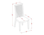 East West Furniture IPC-BMK-W Ipswich Dining Room Chairs - Slat Back Wood Seat Chairs, Set of 2, Buttermilk & Cherry