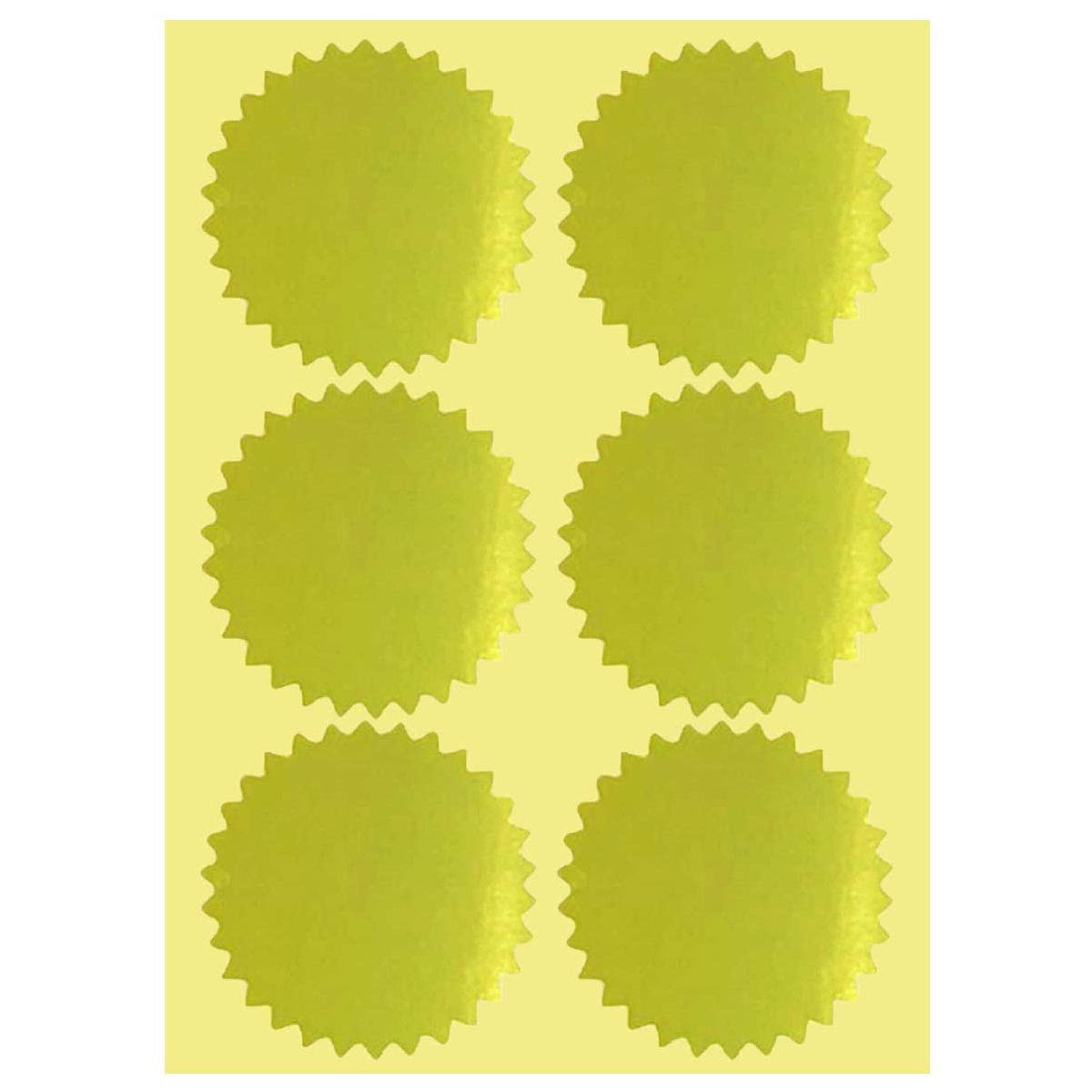 Remarkable Gold Certificate Embossing Seal Label - 1.5' Inch Gold Foil Sticker Envelope Package Serrated Edge Self-Adhesive Sti