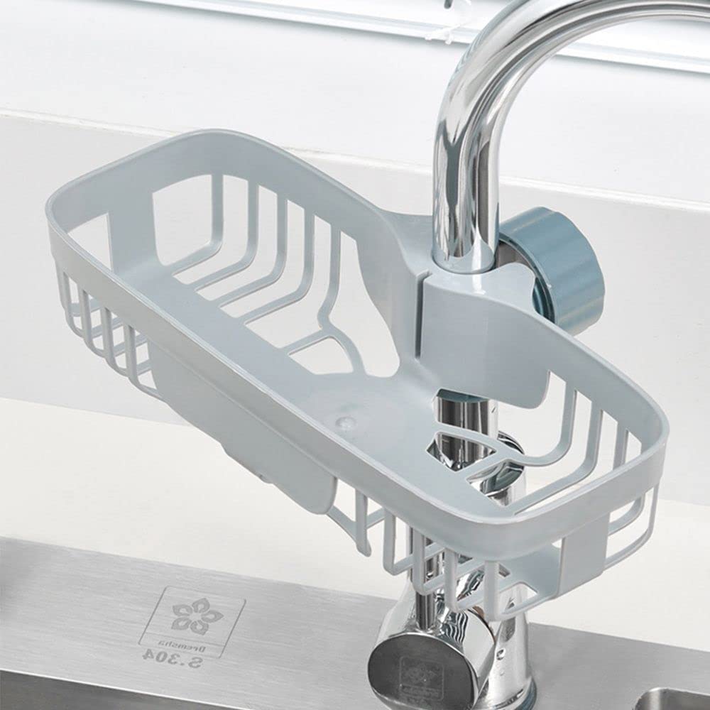 Istara Bathroom Sink Drain Rack Faucet Rack Faucet Clip Sponge Brush Holder Storage Basket Shower Lifting Storage Shower Caddy T