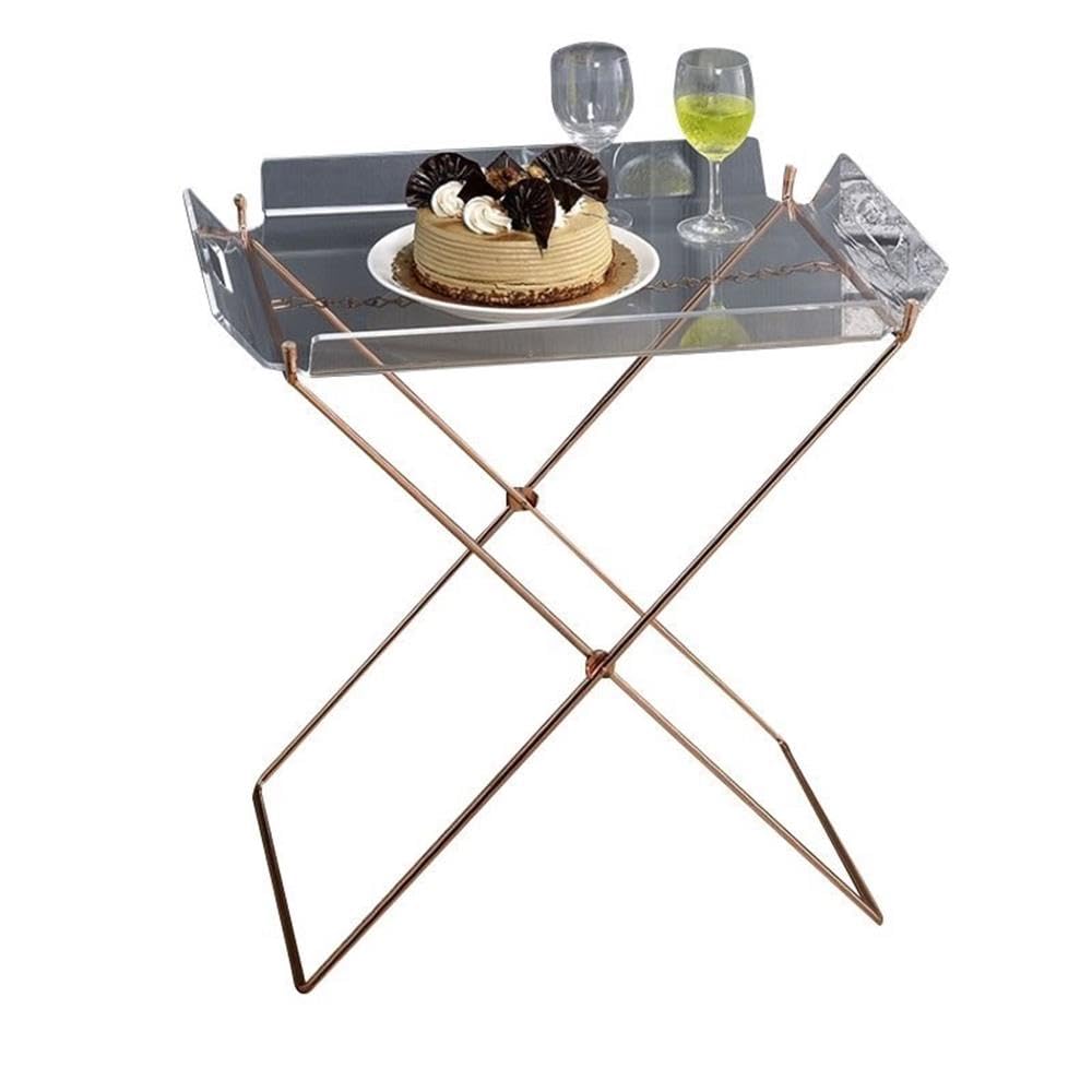 ACME Cercie Tray Table in Clear Acrylic and Copper