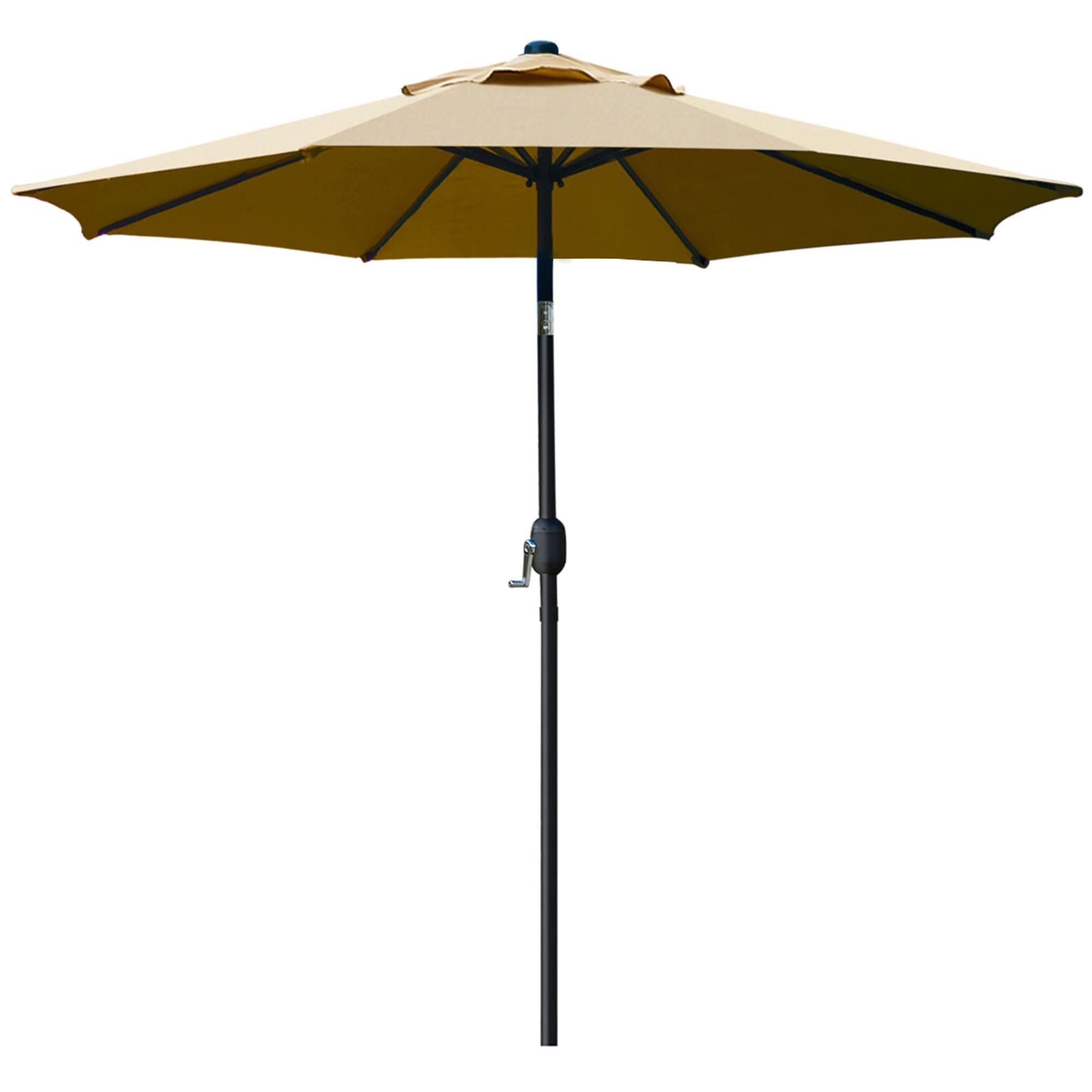 Sunnyglade 9 Patio Umbrella Outdoor Table Umbrella with 8 Sturdy Ribs (Tan)