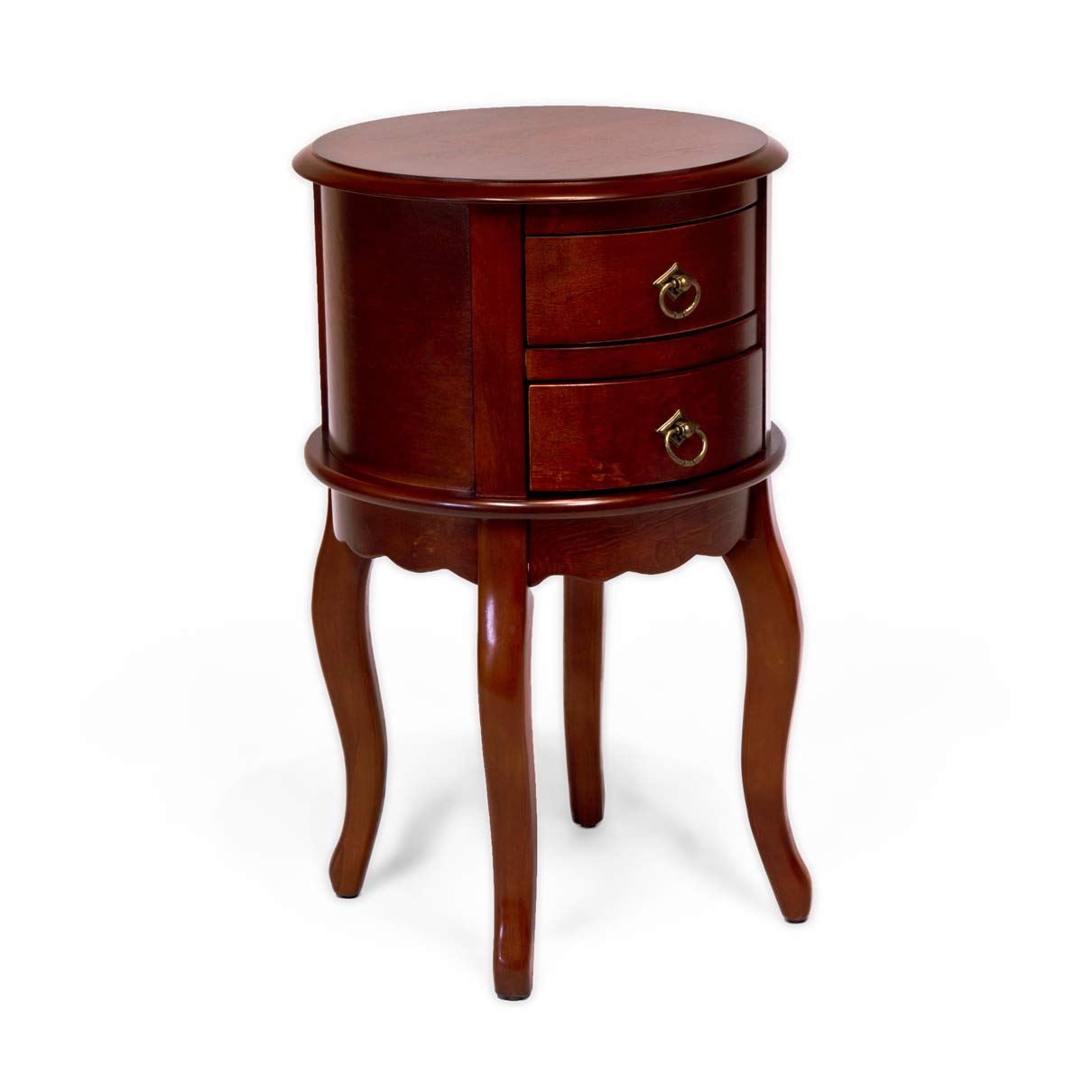 All Things Cedar Classic Accents DS009 Twin Drawer Round Hall Table - Thumbnail 3
