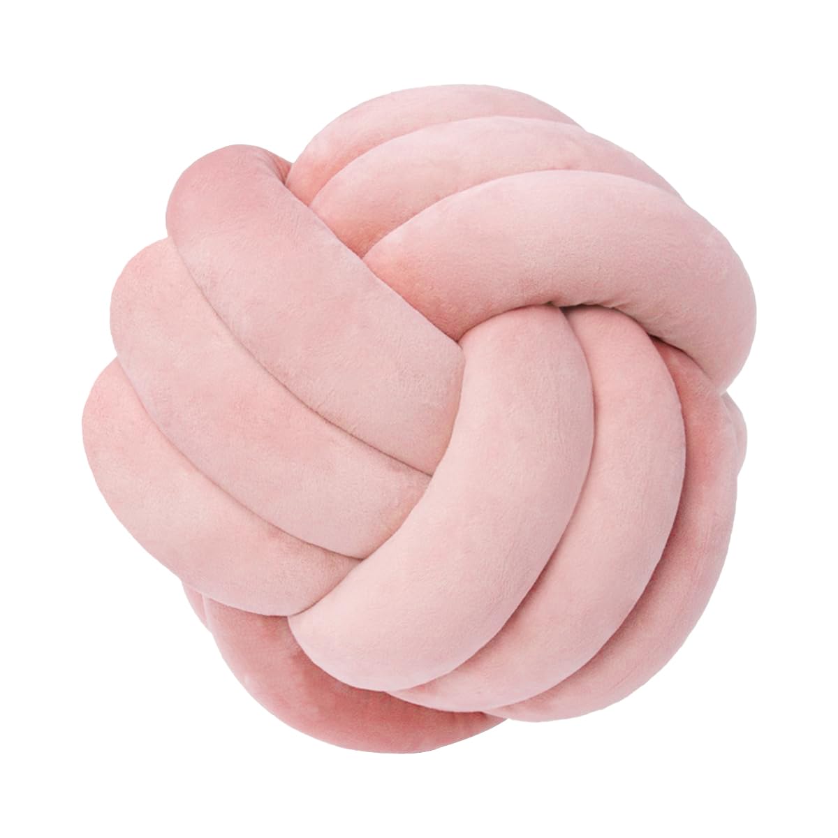 Lusjnge Decorative Throw Knot Pillow Ball For Home Chair Sofa Couch Bed Aesthetic Round Velvet Knotted Pillow Cushion (Pink, 8.7