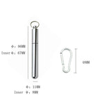 Fayala 4 Packs 2 Size Aluminum Waterproof Pocket Toothpick - Keychain Metal Container With Hook