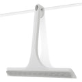 2in1 Silicone Shower Squeegee with Hook,DualSided Design with Scraper & Scrub Surface,StreakFree Bathroom Squeegee for Glass