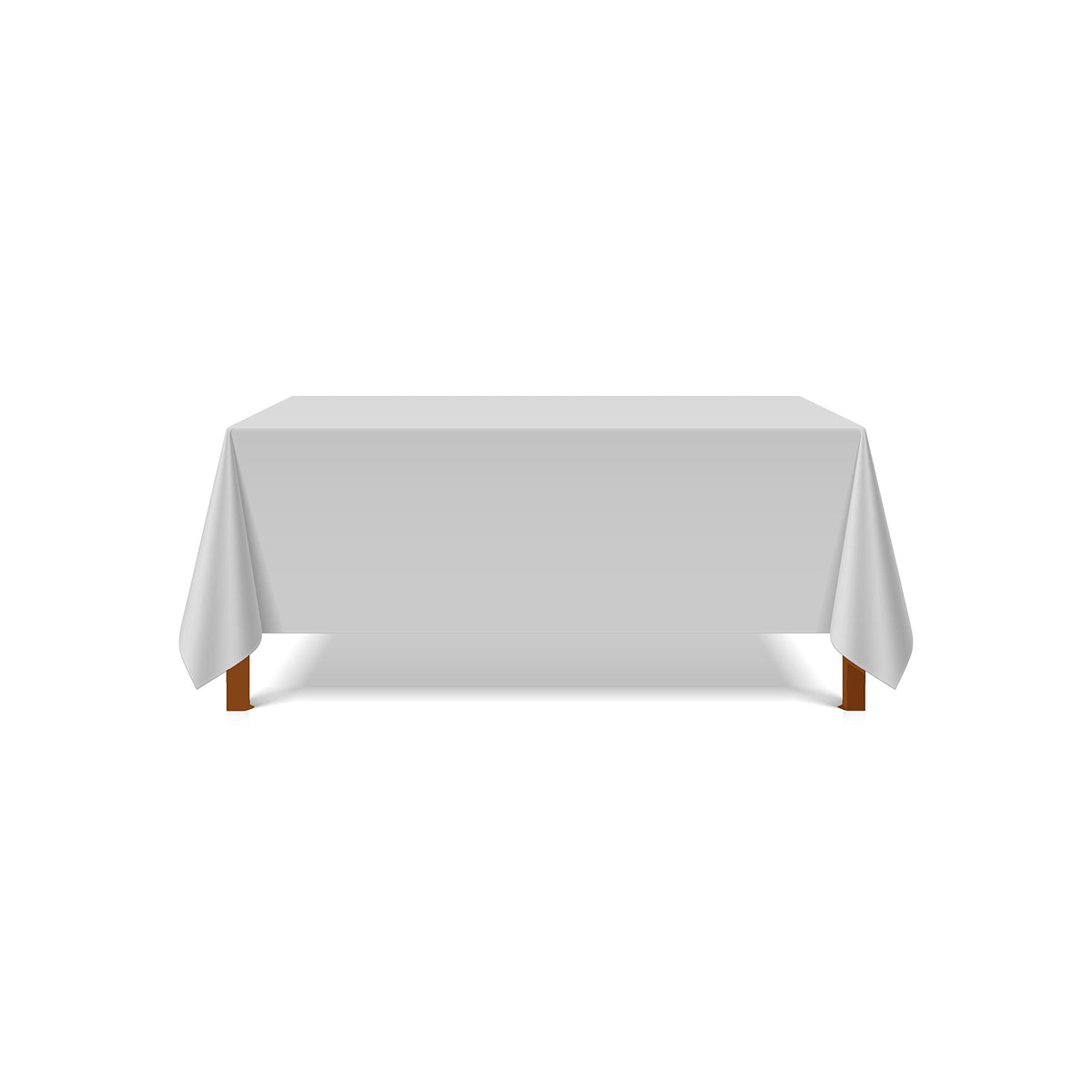 Pomp Silver 90 X 156 Premium Polyester Tablecloth  Wrinkle  Stain Resistant Easy Care Fabric  Fits 6Ft Rectangle Table