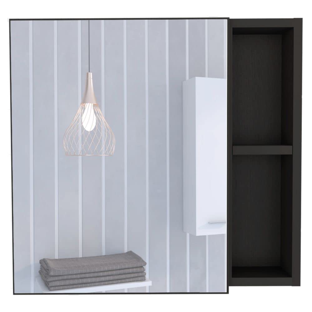 Queets Medicine Single Door Cabinet with Mirror - Thumbnail 2