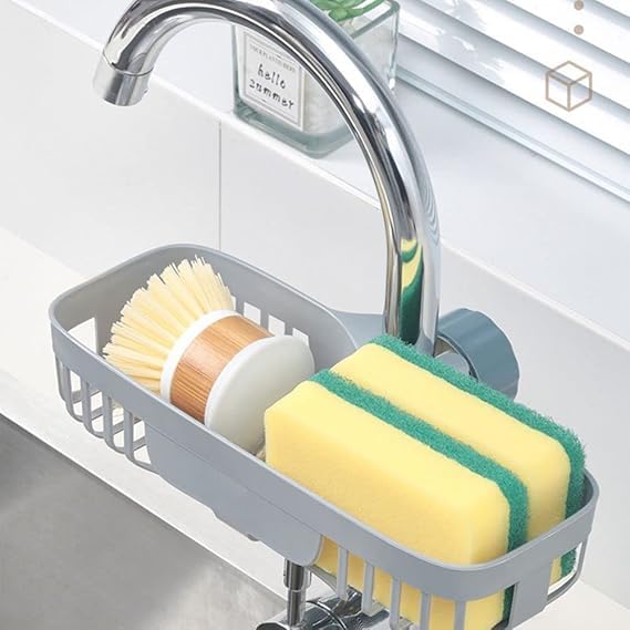 GLOWICK Plastic Kitchen Bathroom Shower Lifting Storage Shower Caddy Tray Hanger for Soap Bars Sponges Shampoo Storage Organizer