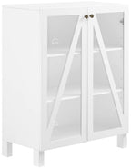 Crosley Furniture Cassai Stackable Pantry Storage Cabinet With Shelves, Kitchen, Dining, Or Laundry Room, White