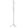 VASAGLE Solid Wood Coat Rack, Free Standing Coat Rack, Tree-Shaped Coat Rack with 8 Hooks, 3 Height Options, for Clothes, Hats, 
