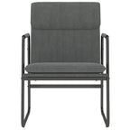 vidaXL Modern Lounge Chair, Dark Gray, Made from 100% Polyester Fabric, Metal and Plywood, Features Armrest, Size: 21.7"x25.2"x31.5", Weighs 19.29 Pounds