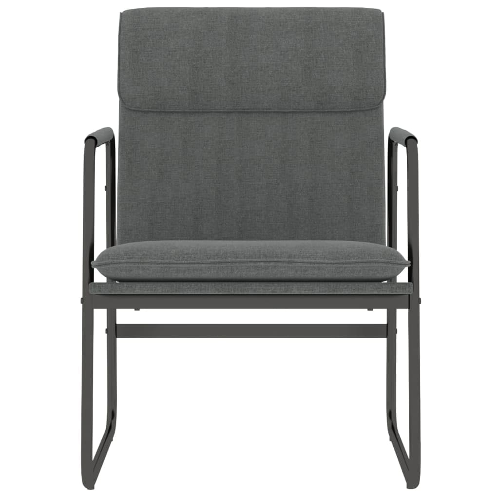 vidaXL Modern Lounge Chair, Dark Gray, Made from 100% Polyester Fabric, Metal and Plywood, Features Armrest, Size: 21.7"x25.2"x31.5", Weighs 19.29 Pounds