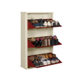 Delite Kom 24 Wide, 6 Shelf Metal Shoe Rack Wall Mounted For Home With Central Lock Holds Upto 18 Shoes Or 30 Slippers Pair Dou